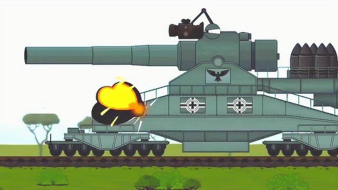 坦克世界:蓝色kv44挑战古斯塔夫,古斯塔夫的眼睛被迷瞎了!