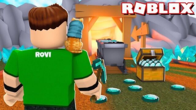 小格解说 Roblox 矿石大亨:升级超级挖矿机!全是我的世界矿石?