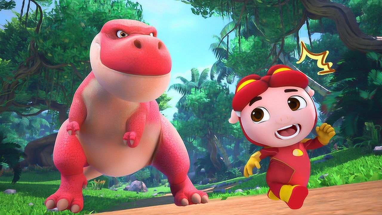 恐龙日记猪猪侠潜伏被发现,百科知识三角龙大战霸王龙_高清1080p在线