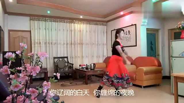 金花表演的舞蹈《情歌大声唱》歌曲由乌兰托娅和赵洪涛演唱!