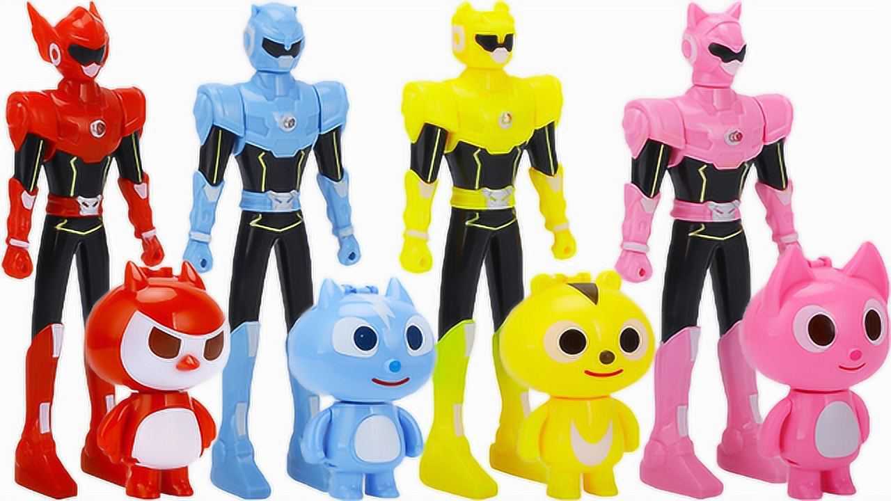 超强战队迷你特工队玩具!麦克斯塞米露西弗特超级变身超强人偶