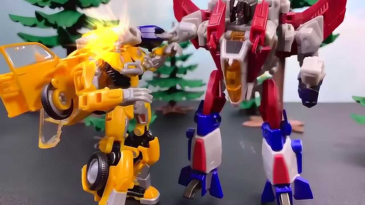 定格动画变形金刚手办定格动画大黄蜂vs红蜘蛛