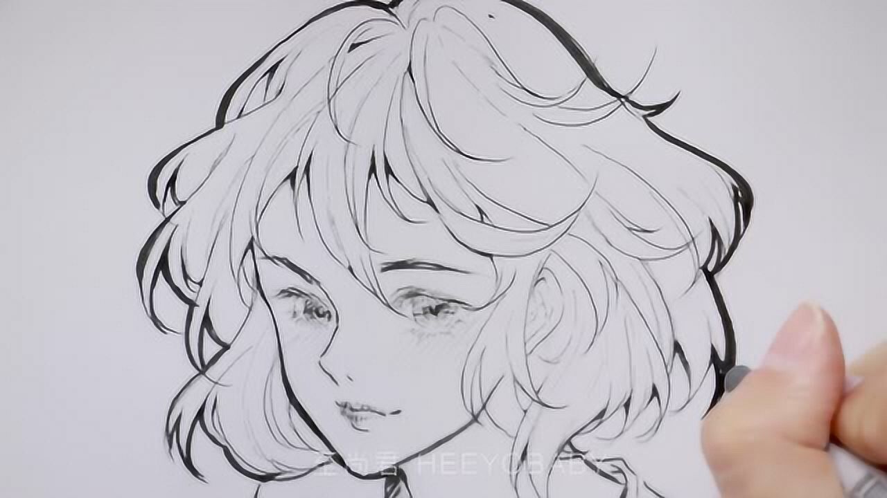 飘逸的头发怎么画