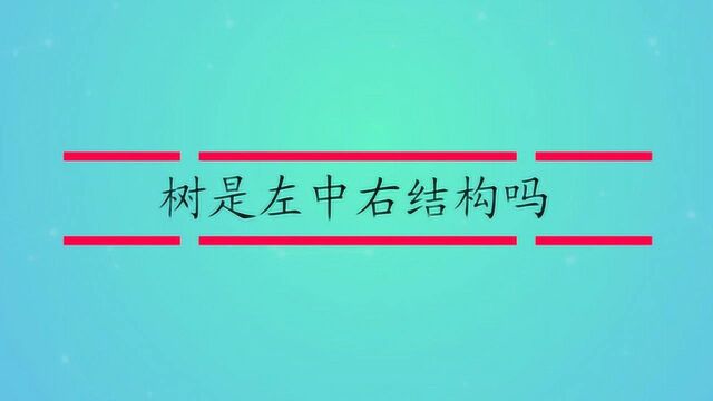 树是左中右结构吗