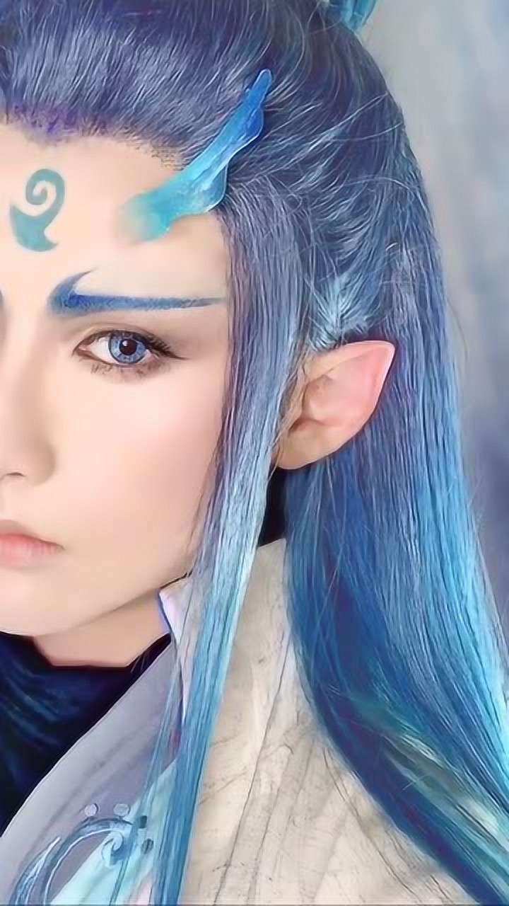 仿妆 :《哪吒之魔童降世》 敖丙cos妆容,第一眼就爱了