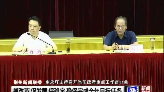 荆州市长崔永辉:狠抓落实不懈怠,确保完成全年目标任务