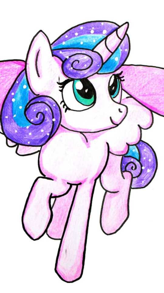 彩铅手绘小马宝莉,长大后的风雪之心真漂亮!