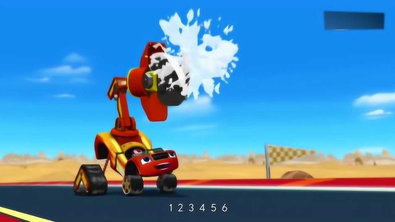 旋风战车队第三季:前方有巨大椰子挡路,快来帮忙一起解决!