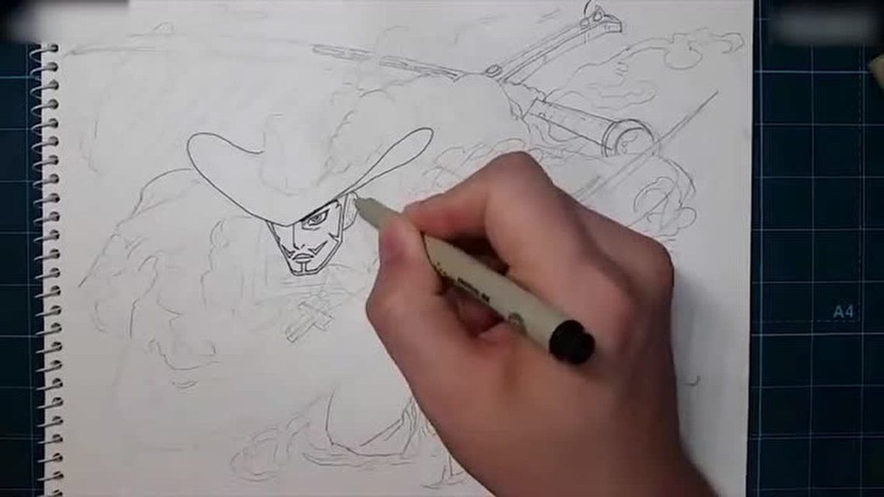 "海贼王"手绘鹰眼米霍克 第一集!