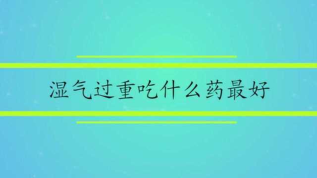 湿气过重吃什么药最好