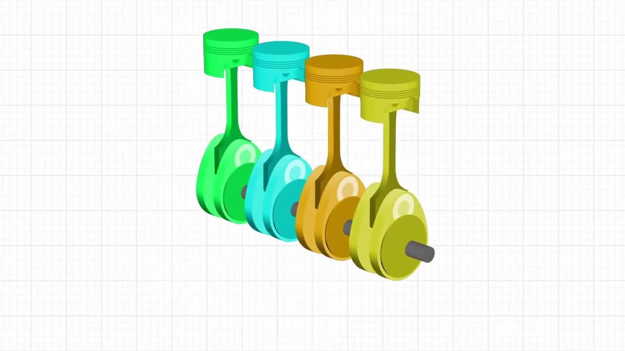 两分钟看懂【十字曲轴如何运转?】