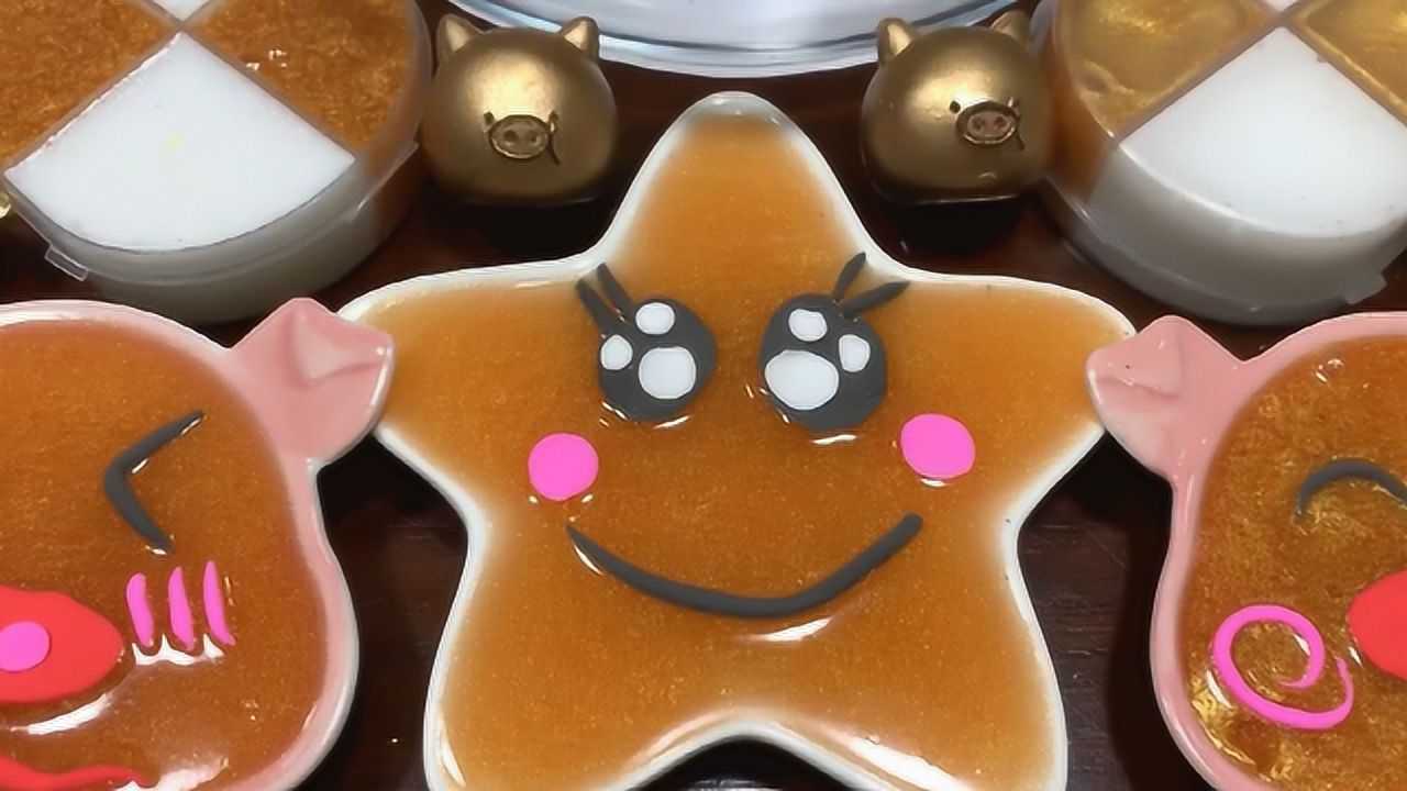 黄色系列版脚丫水晶泥,贝壳水晶泥,制作史莱姆教程