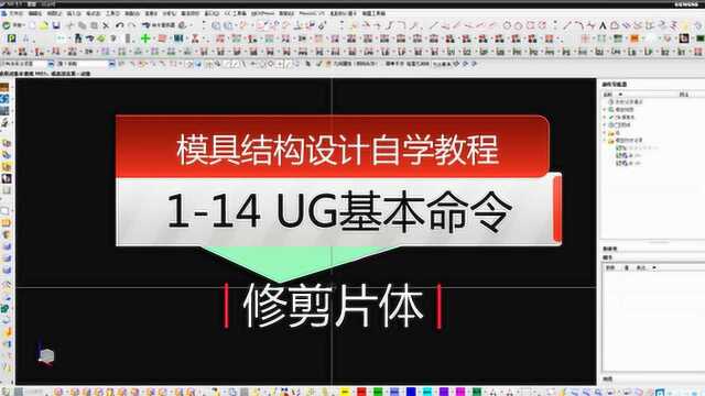 模具结构设计自学视频,114UG基本命令之修剪片体!