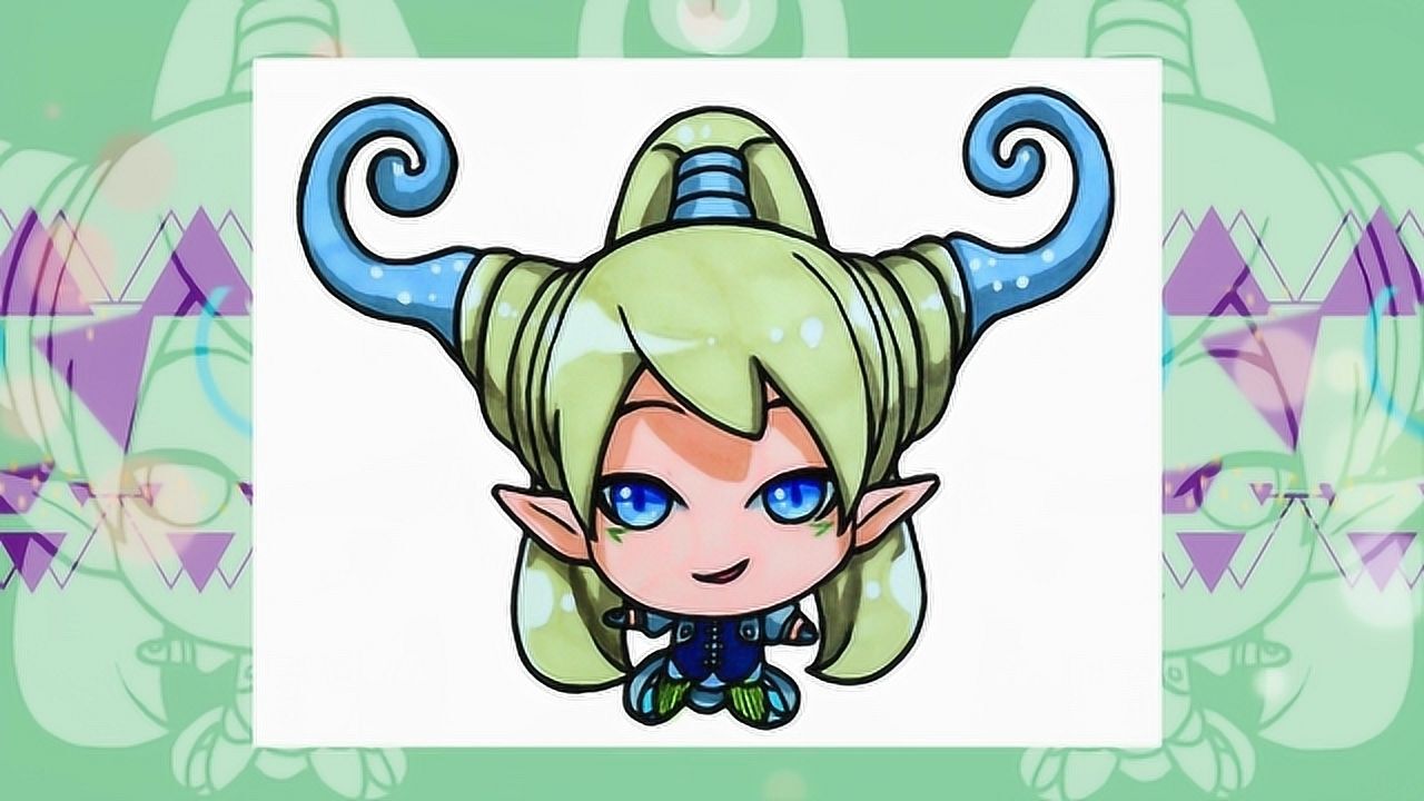 教你画一个可爱又个性的小花仙,龙胆花精灵王更天q版形象