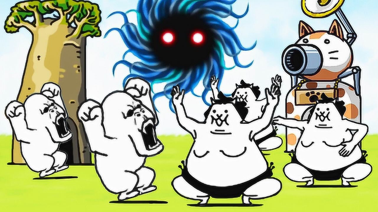 猫咪大战争 敌人的大金刚一巴掌就把相扑猫打飞了 桃子精解说