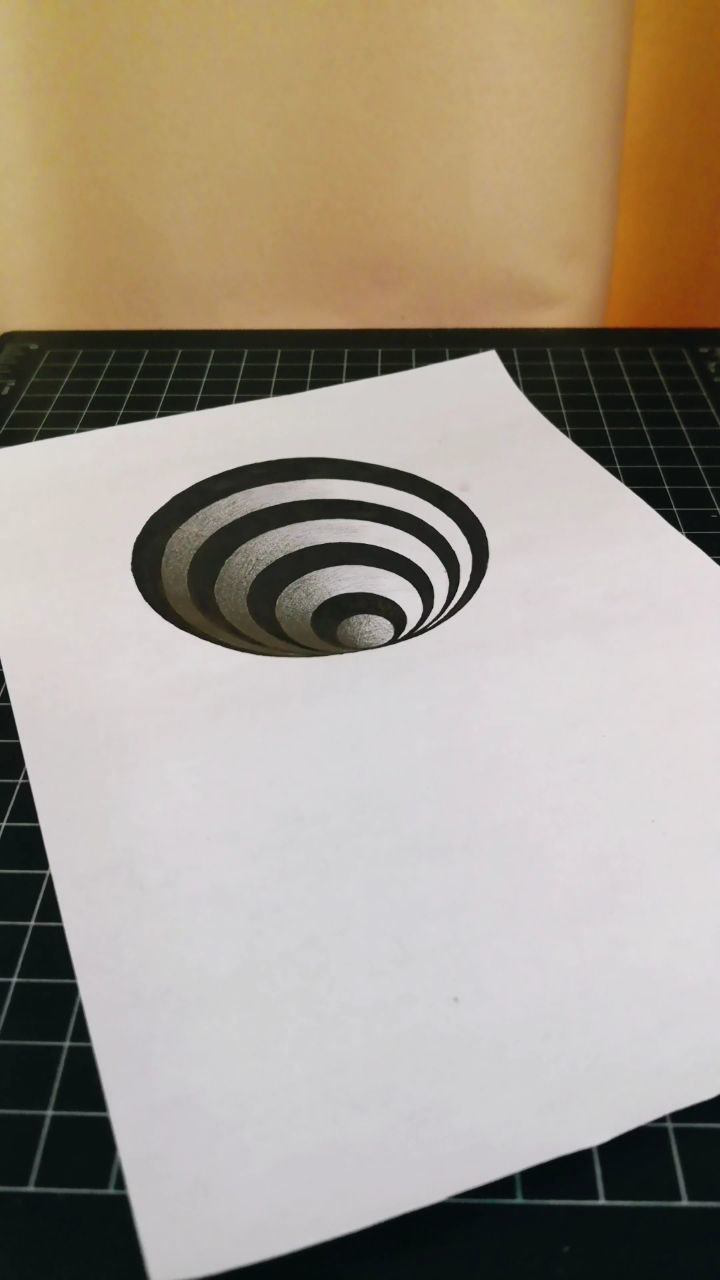 教你在纸上挖个洞超级简单的立体画快快学起来吧
