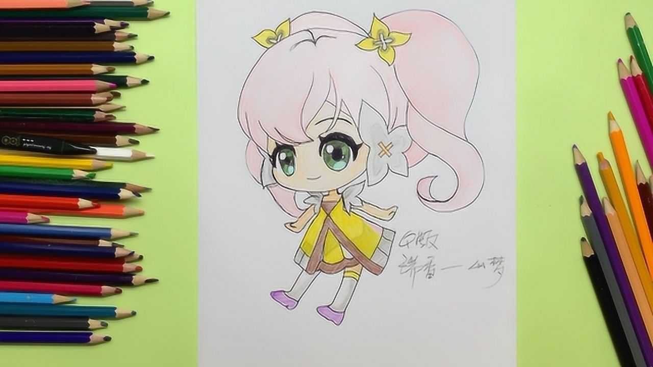 手绘小花仙动漫人物,q版瑞香花精灵王山梦好萌呀.觉得眼睛好看