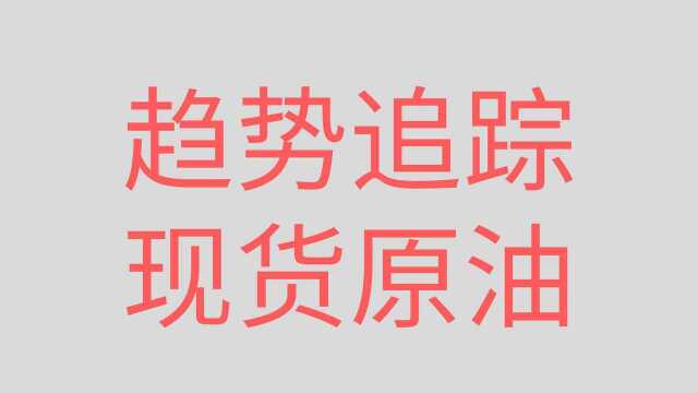 【星雅龙趋势追踪交易体系】趋势追踪的魅力现货原油解析