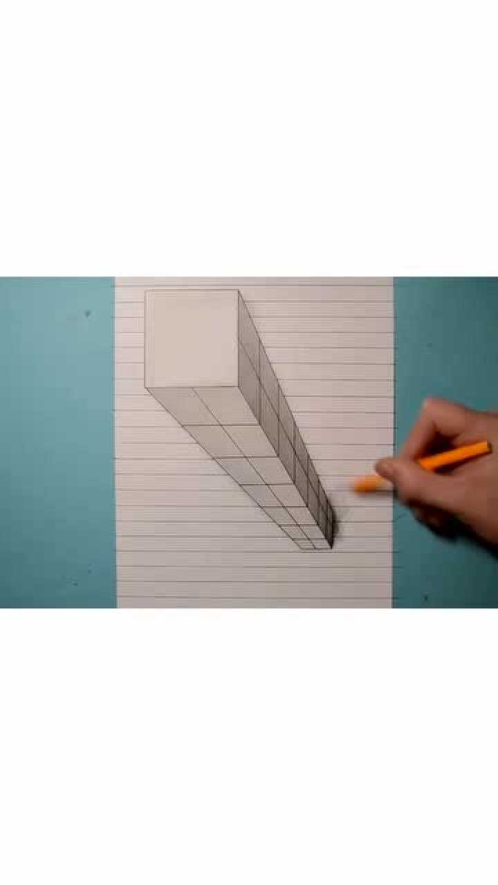 简笔画:教你画3d立体高楼,最基础的立体画画法