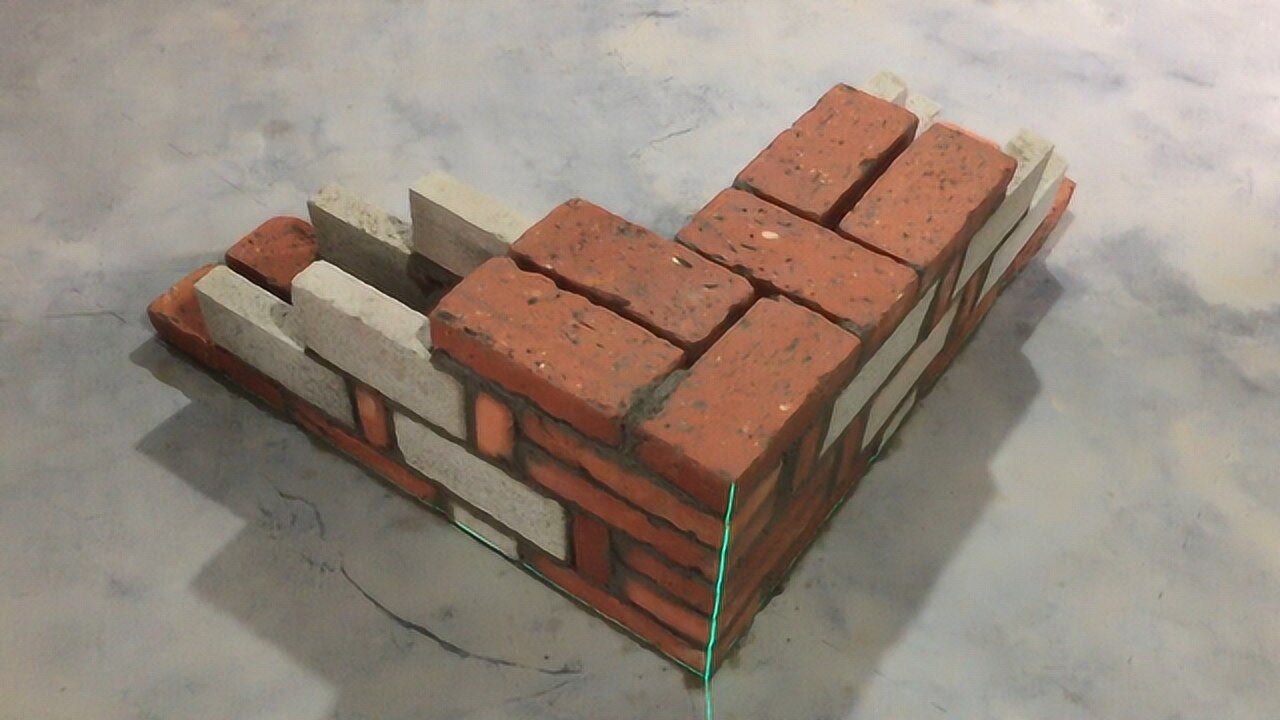 24空斗墙,两斗一眠转角砌法,这样砌操作简单