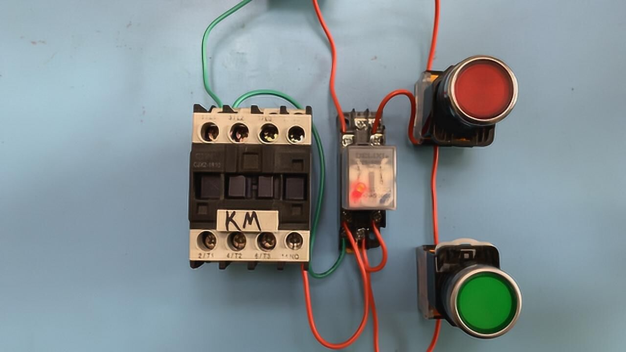 电工知识3种中间继电器控制接触器接线方法接线步骤一一讲解