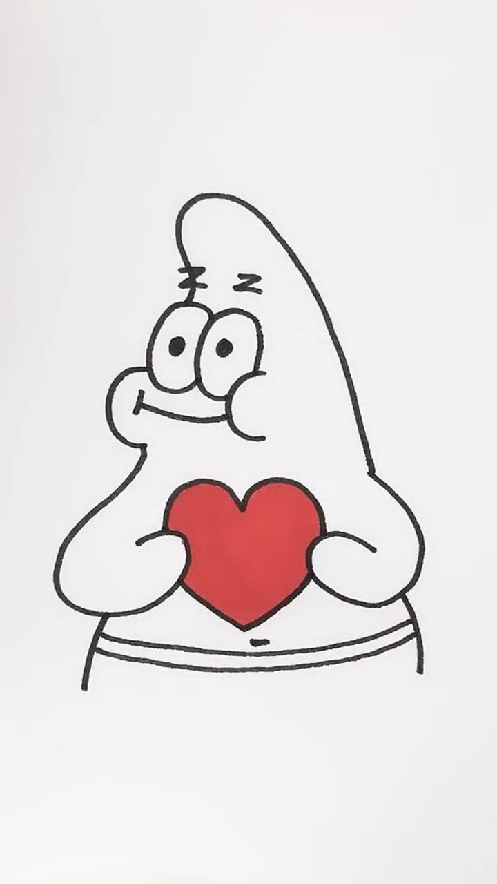 画派大星 #简笔画 #卡通动物 #海绵宝宝