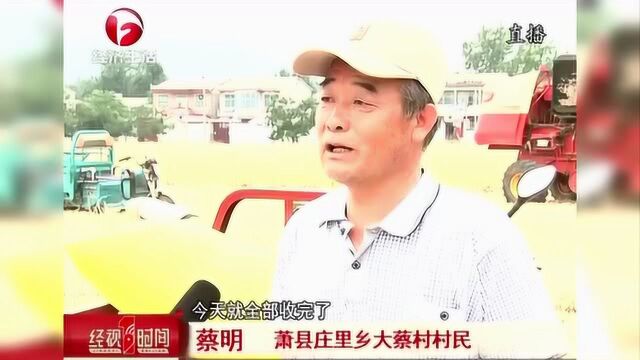 萧县130万亩小麦陆续成熟开镰收割 做足了准备确保小麦颗粒归仓