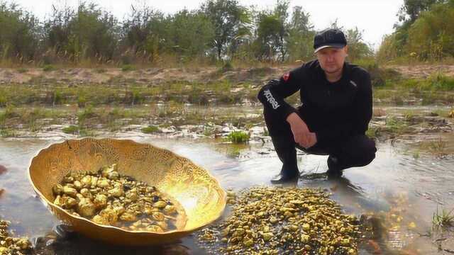 纯金做的碗你见过吗?牛人寻宝收获黄金宝库,回家一夜变土豪!