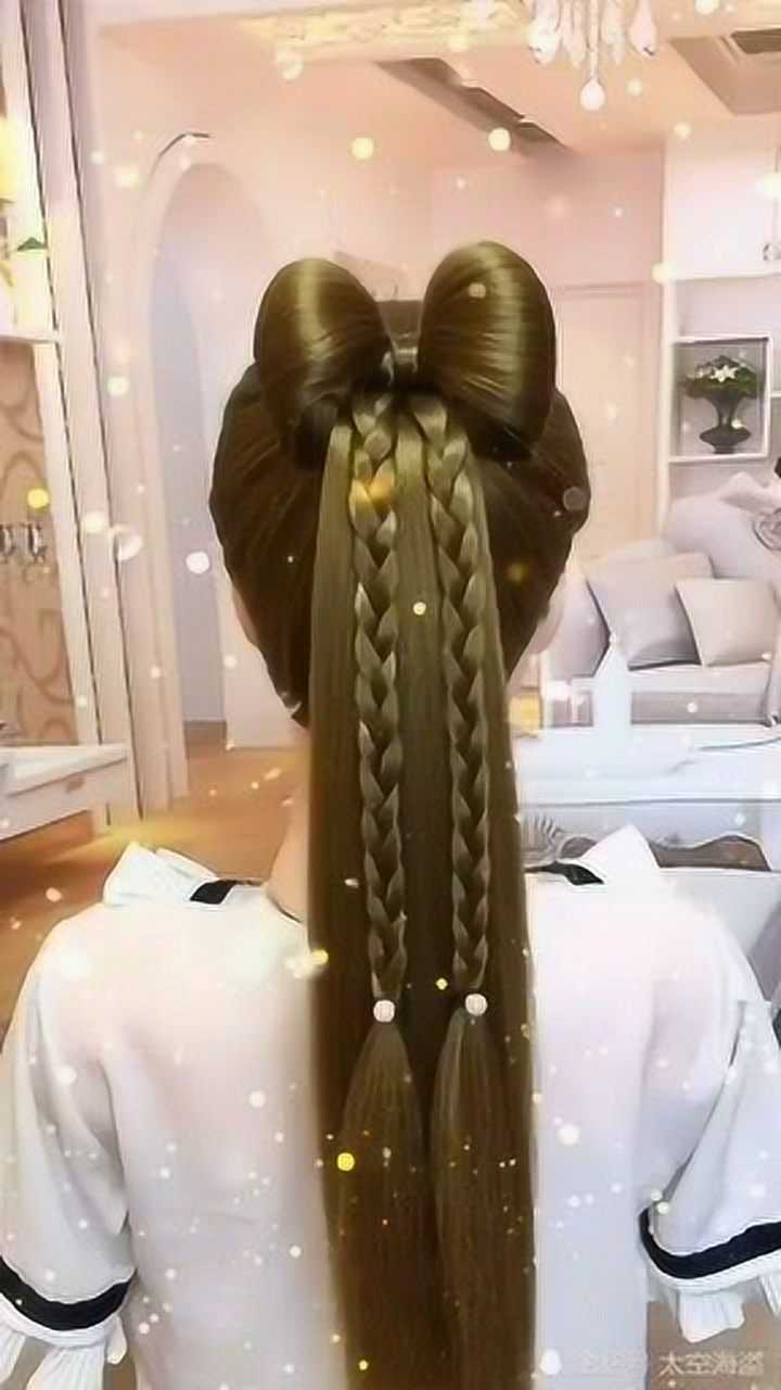 教你编蝴蝶结小辫子_腾讯视频