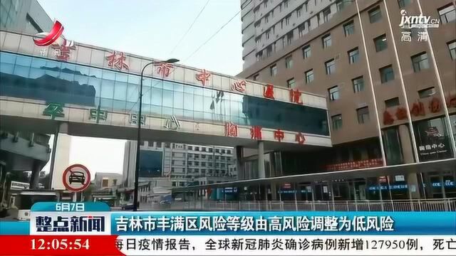 吉林市丰满区风险等级由高风险调整为低风险