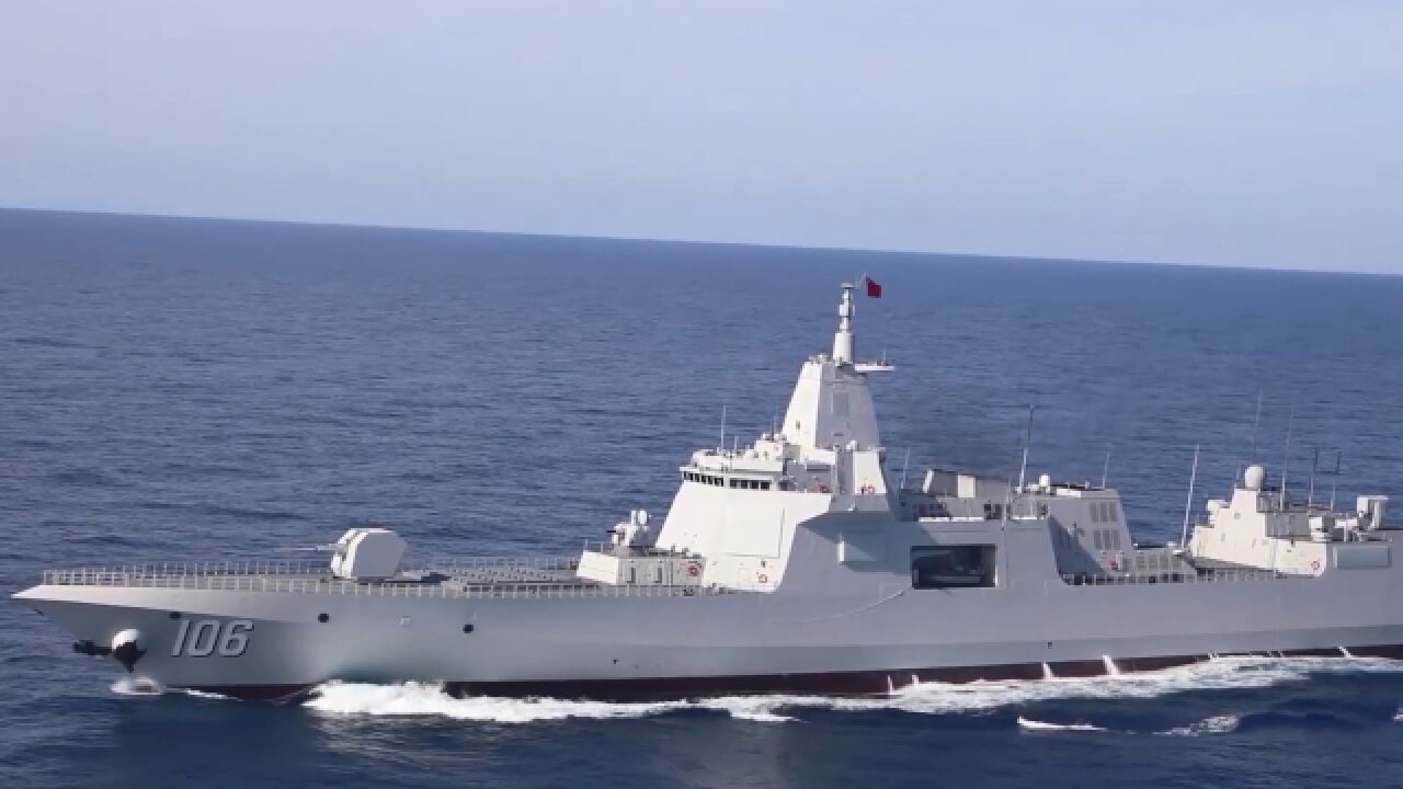 新年伊始人民海军官宣055延安舰 万吨大驱水面发射鹰击18导弹
