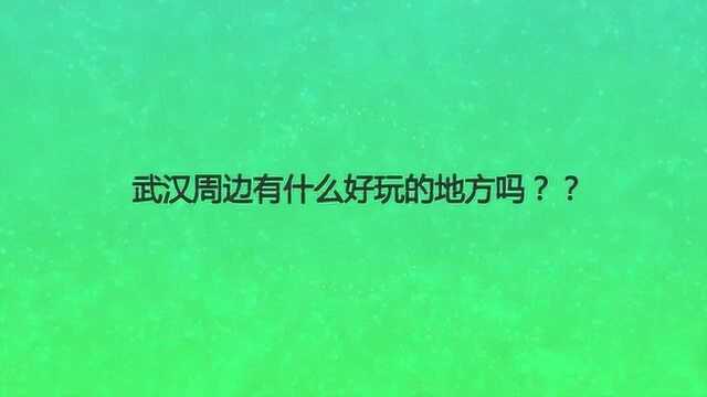 武汉周边有什么好玩的地方吗?