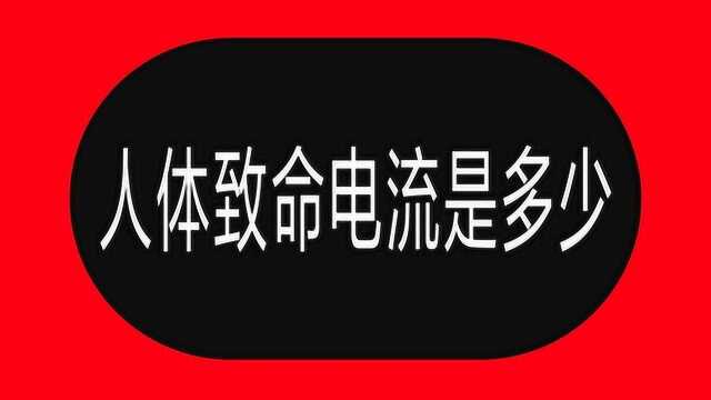 电工入门须知的4大电流,什么是安全电流?致命电流呢?教给你