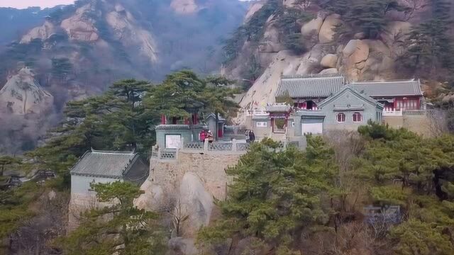 航拍鞍山千山风景区无量观,道教圣地,风景优美,景点众多