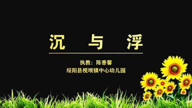 《沉与浮》执教:陈香馨丨绥阳县枧坝镇中心幼儿园