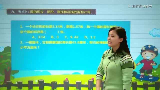 人教版六年级数学上册圆的总复习