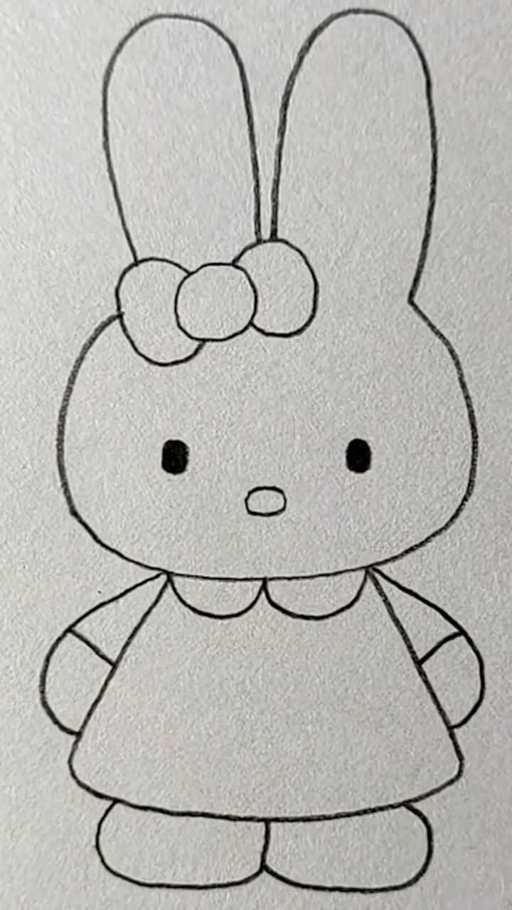 画一只可爱的小兔图片