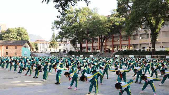 多机位拍摄阳山县黎埠镇中心小学广播体操\