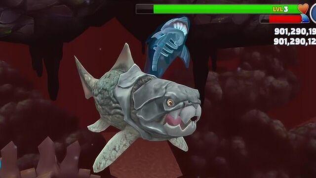 饥饿鲨进化:幽灵鲨遇见邓氏鲨,他会被邓氏鲨吃掉吗?