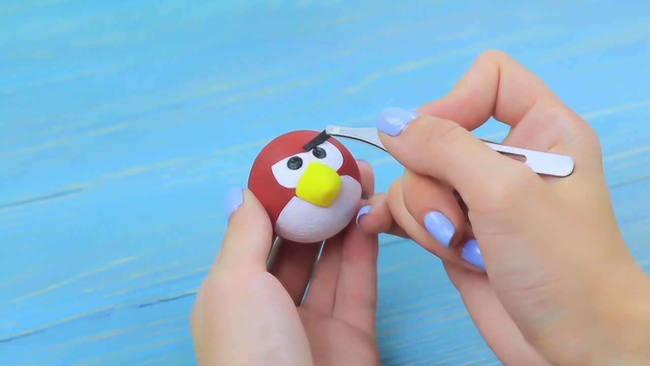 乒乓球加橡皮泥,手工diy可爱的小鸟玩偶,酷毙了