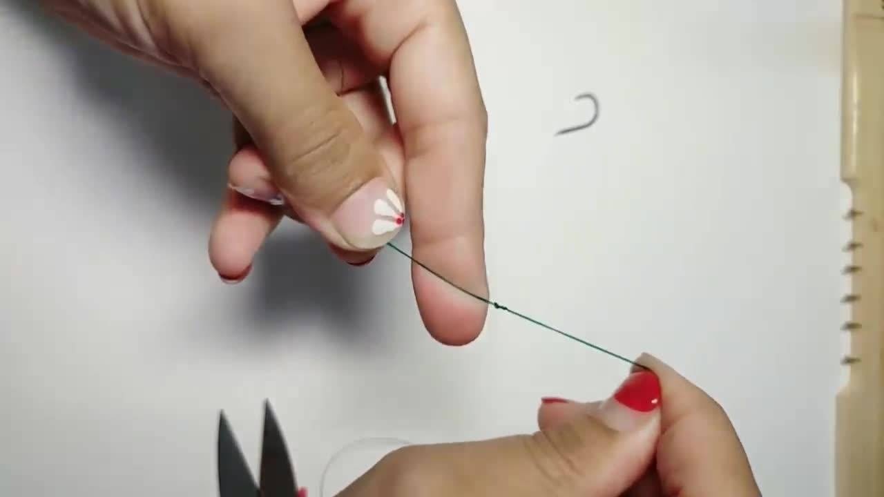 钓鱼技巧,太空豆绑法,简单快速牢固!