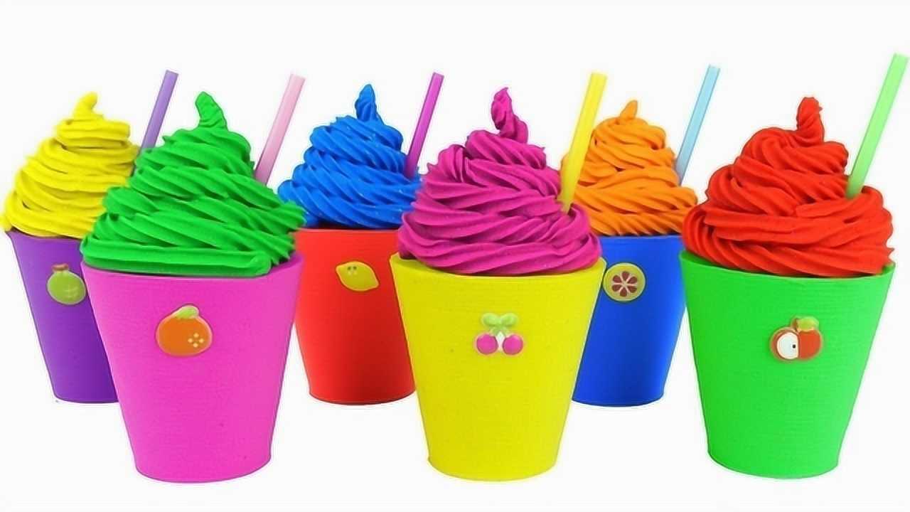 教你怎么用彩泥做出五颜六色的杯子小朋友们快动手自己做吧