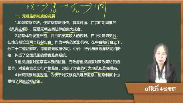 182020考研复试法制史元朝监察制度的发展