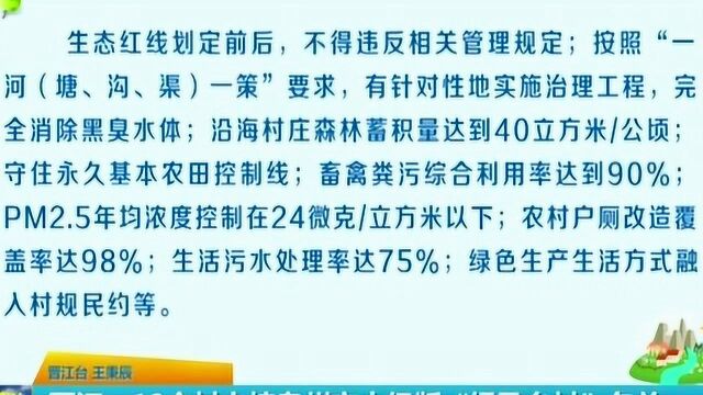 喜报!晋江12个村上榜泉州市中级版绿影乡村名单