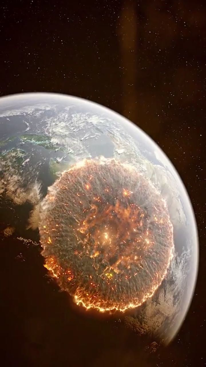 火星撞上地球图片