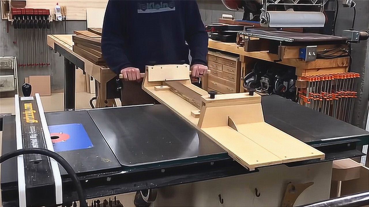 台锯切割用推板都成了习惯,走到哪做到哪