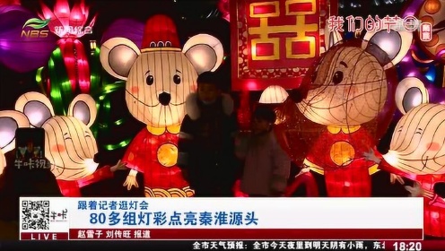 南京：跟着记者逛灯会，80多组灯彩点亮秦淮源头，红火过新年！