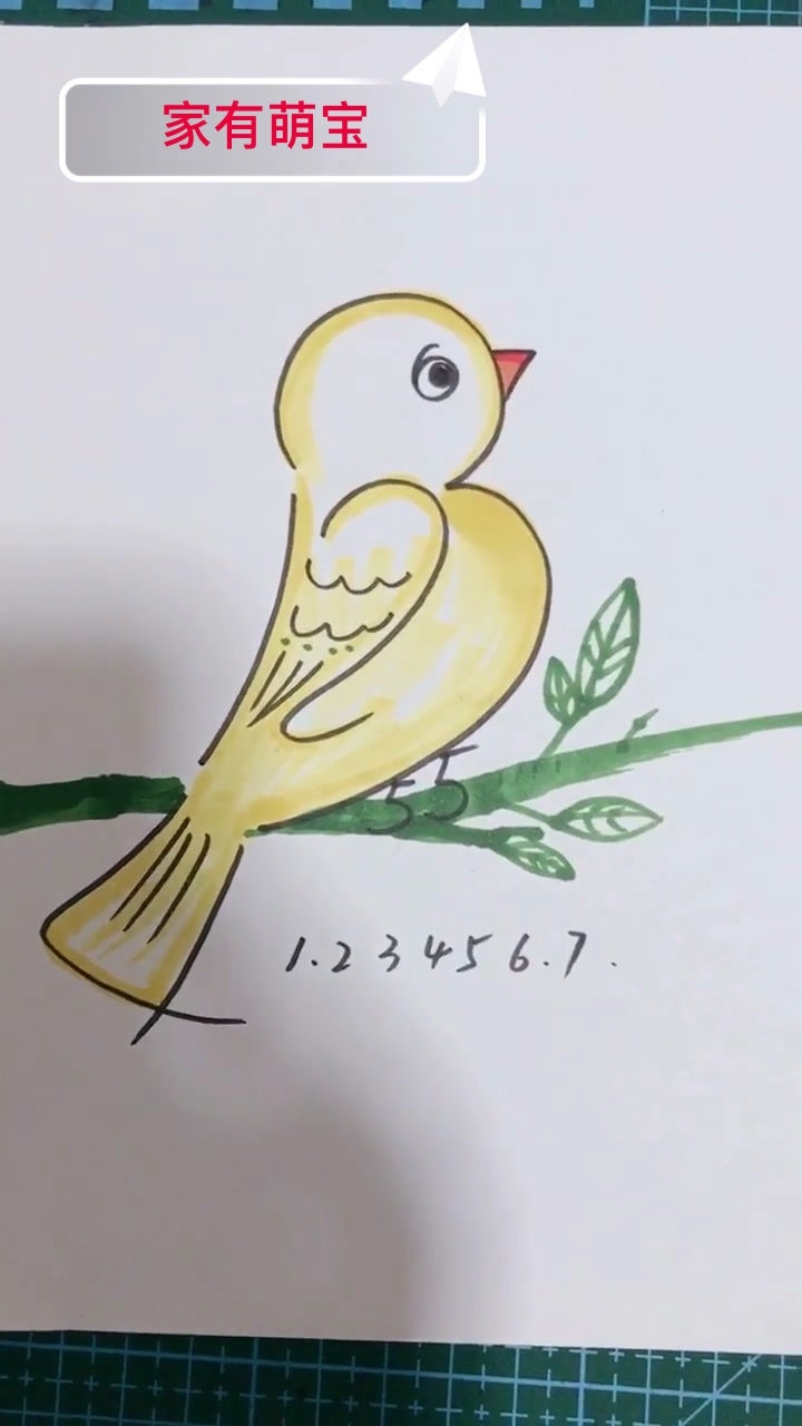 简单的数字画小鸟