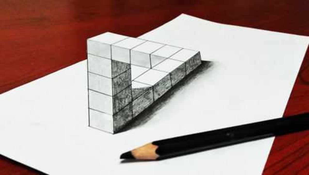 手绘立体画奇妙的视觉错位