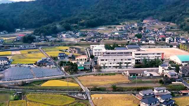 航拍日本农村,没想到日本的农村都如此干净整洁